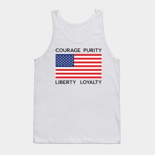 American Flag Courage Purity Liberty Loyalty Tank Top